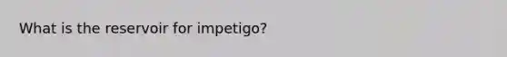 What is the reservoir for impetigo?