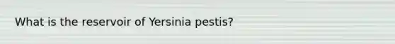 What is the reservoir of Yersinia pestis?