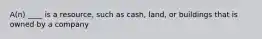 A(n) ____ is a resource, such as cash, land, or buildings that is owned by a company