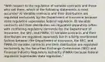 "With respect to the regulation of variable contracts and those who sell them, which of the following statements is most accurate? A) Variable contracts and their distribution are regulated exclusively by the Department of Insurance because state regulation supersedes federal regulation. B) Variable contracts and their distribution are regulated separately (often with conflicting regulatory demands) by the Department of Insurance, the SEC, and FINRA. C) Variable contracts and their distribution are regulated separately but in a fairly coordinated fashion between the Department of Insurance, the SEC, and FINRA D) Variable contracts and their distribution are regulated exclusively by the Securities Exchange Commission (SEC) and Financial Industry Regulatory Authority (FINRA) because federal regulation supersedes state regulation."