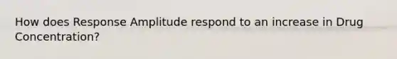 How does Response Amplitude respond to an increase in Drug Concentration?