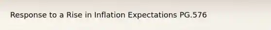 Response to a Rise in Inflation Expectations PG.576