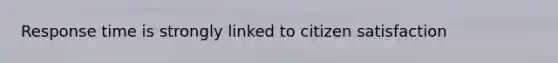 Response time is strongly linked to citizen satisfaction
