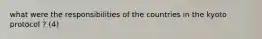 what were the responsibilities of the countries in the kyoto protocol ? (4)