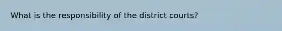 What is the responsibility of the district courts?