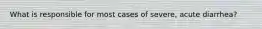 What is responsible for most cases of severe, acute diarrhea?