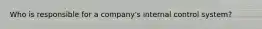 Who is responsible for a company's internal control system?