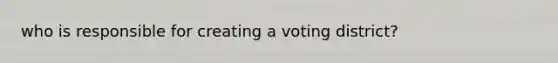 who is responsible for creating a voting district?