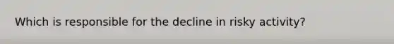 Which is responsible for the decline in risky activity?