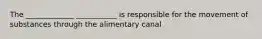 The _____________ ___________ is responsible for the movement of substances through the alimentary canal