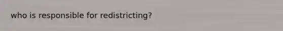 who is responsible for redistricting?