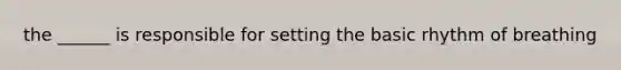 the ______ is responsible for setting the basic rhythm of breathing