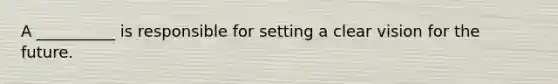 A __________ is responsible for setting a clear vision for the future.
