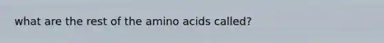 what are the rest of the amino acids called?