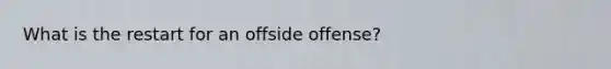 What is the restart for an offside offense?