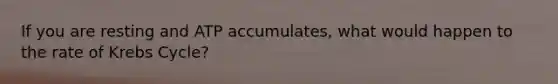 If you are resting and ATP accumulates, what would happen to the rate of Krebs Cycle?