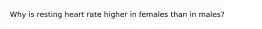 Why is resting heart rate higher in females than in males?