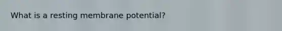 What is a resting membrane potential?