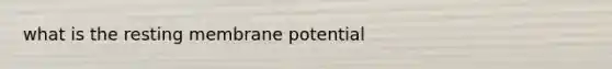 what is the resting membrane potential