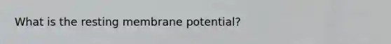 What is the resting membrane potential?