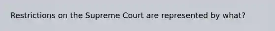 Restrictions on the Supreme Court are represented by what?