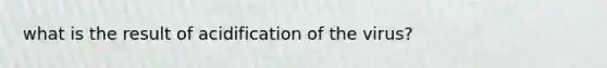 what is the result of acidification of the virus?