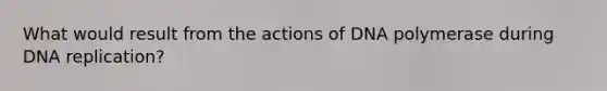 What would result from the actions of DNA polymerase during DNA replication?