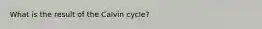 What is the result of the Calvin cycle?