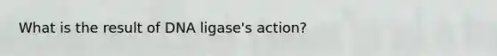 What is the result of DNA ligase's action?