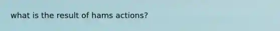 what is the result of hams actions?