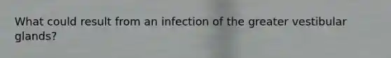 What could result from an infection of the greater vestibular glands?