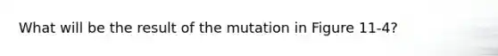 What will be the result of the mutation in Figure 11-4?