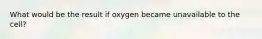 What would be the result if oxygen became unavailable to the cell?