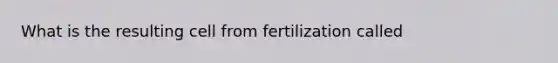 What is the resulting cell from fertilization called