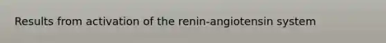 Results from activation of the renin-angiotensin system