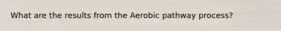 What are the results from the Aerobic pathway process?