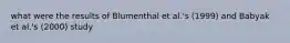 what were the results of Blumenthal et al.'s (1999) and Babyak et al.'s (2000) study