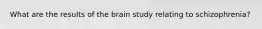 What are the results of the brain study relating to schizophrenia?