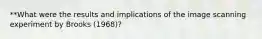 **What were the results and implications of the image scanning experiment by Brooks (1968)?