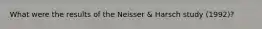 What were the results of the Neisser & Harsch study (1992)?