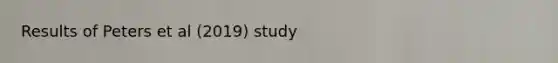 Results of Peters et al (2019) study