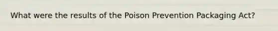 What were the results of the Poison Prevention Packaging Act?