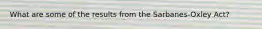 What are some of the results from the Sarbanes-Oxley Act?