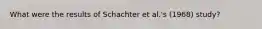 What were the results of Schachter et al.'s (1968) study?