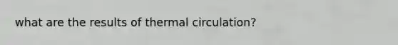 what are the results of thermal circulation?