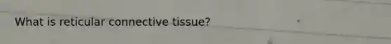 What is reticular connective tissue?