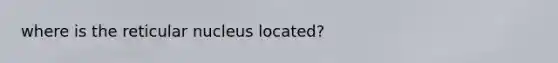 where is the reticular nucleus located?