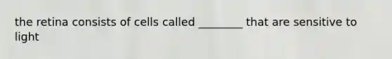 the retina consists of cells called ________ that are sensitive to light