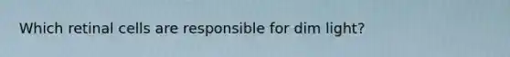 Which retinal cells are responsible for dim light?