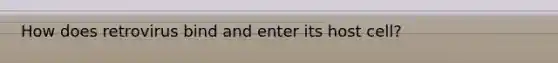 How does retrovirus bind and enter its host cell?